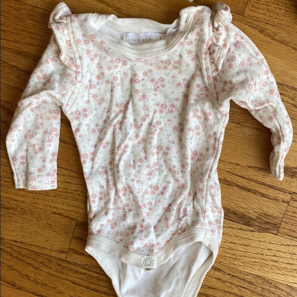 Jamie Kay long sleeve singlet white and pink floral